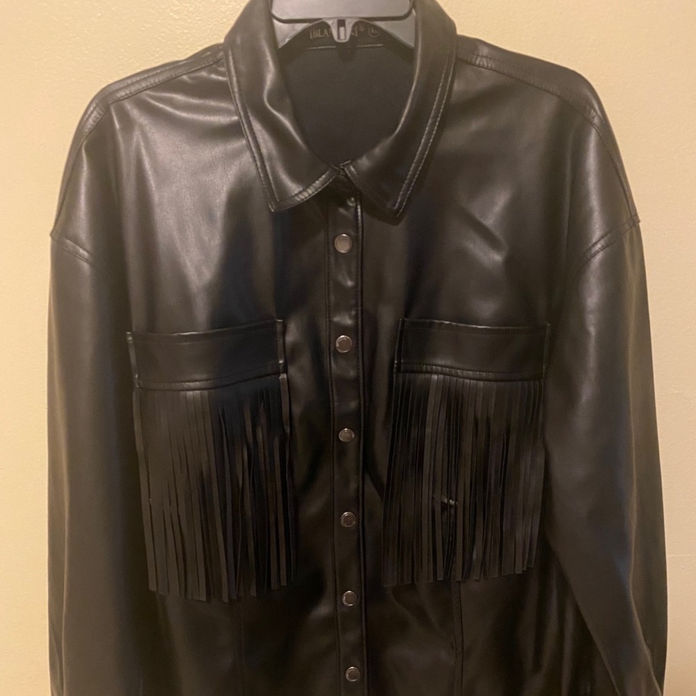 BlancNyc Faux leather shirt / jacket